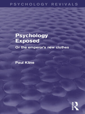 cover image of Psychology Exposed (Psychology Revivals)